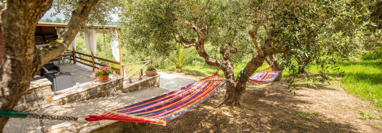 Hakuna Matata Holidays Wooden Lodge With Airco & Pool In Greek Olive Grove Метони Экстерьер фото