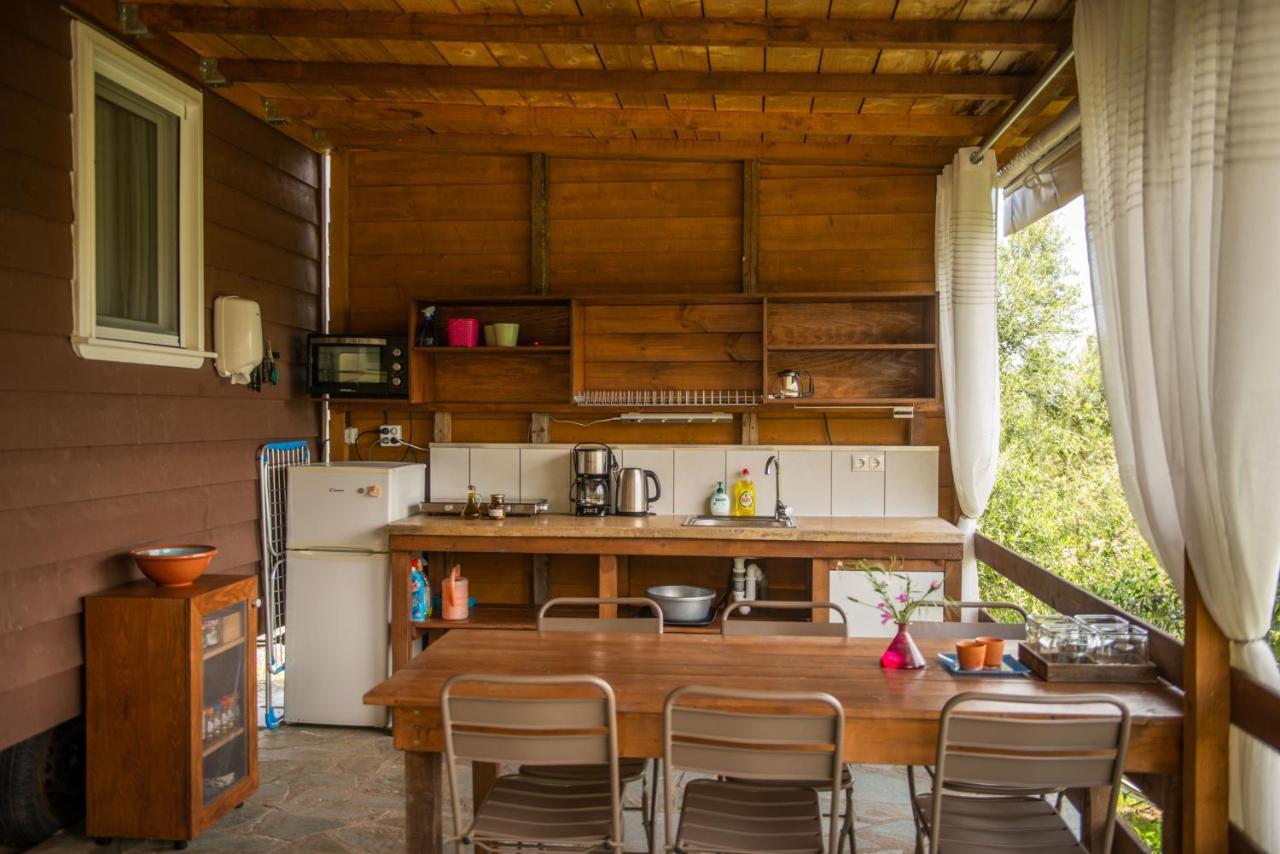 Hakuna Matata Holidays Wooden Lodge With Airco & Pool In Greek Olive Grove Метони Экстерьер фото